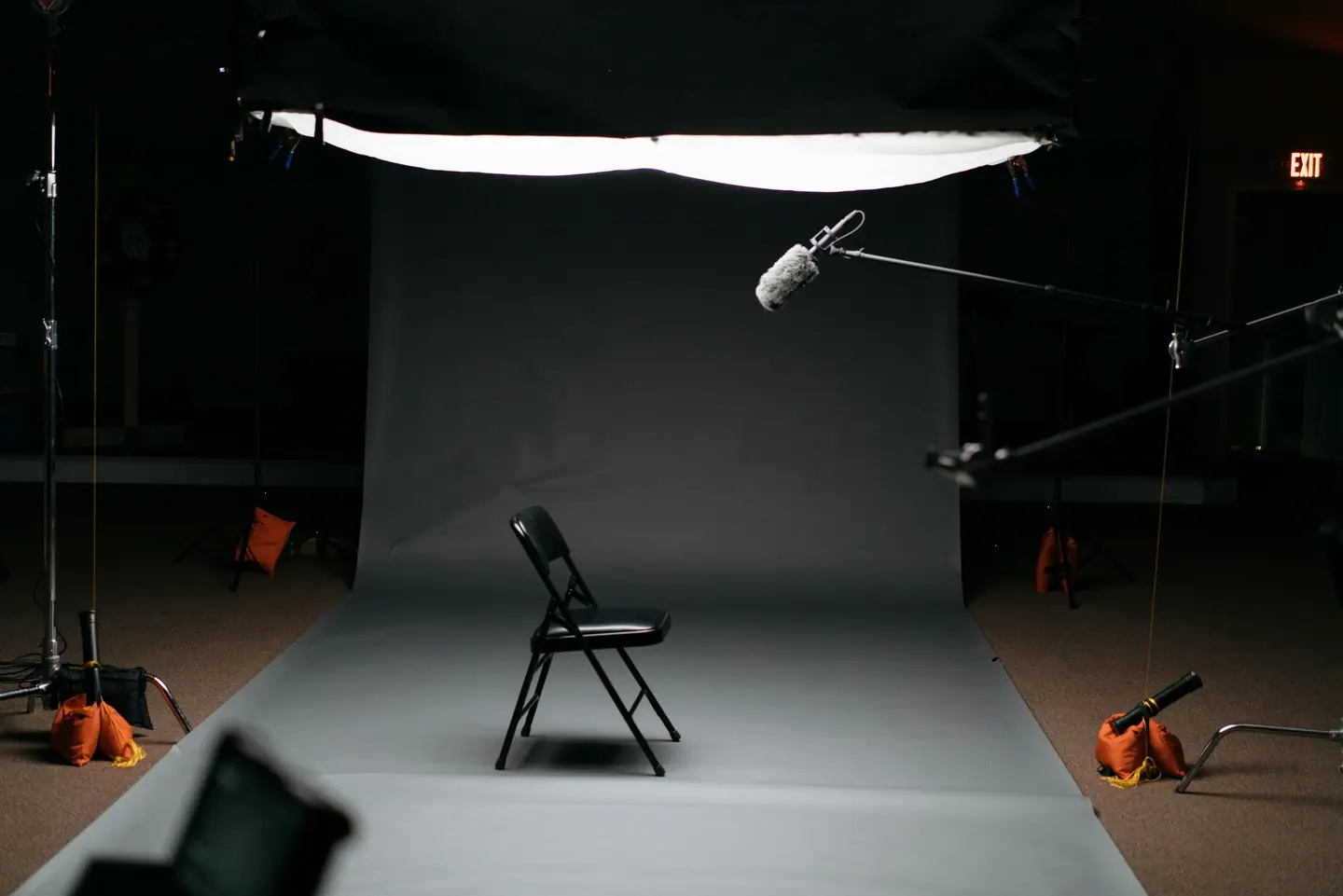 Cinematic interview setting